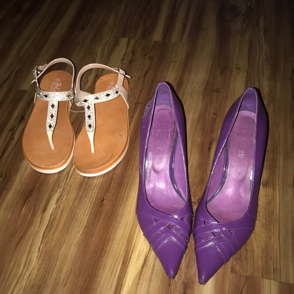 Buy the purple heels and get sandals for free.
